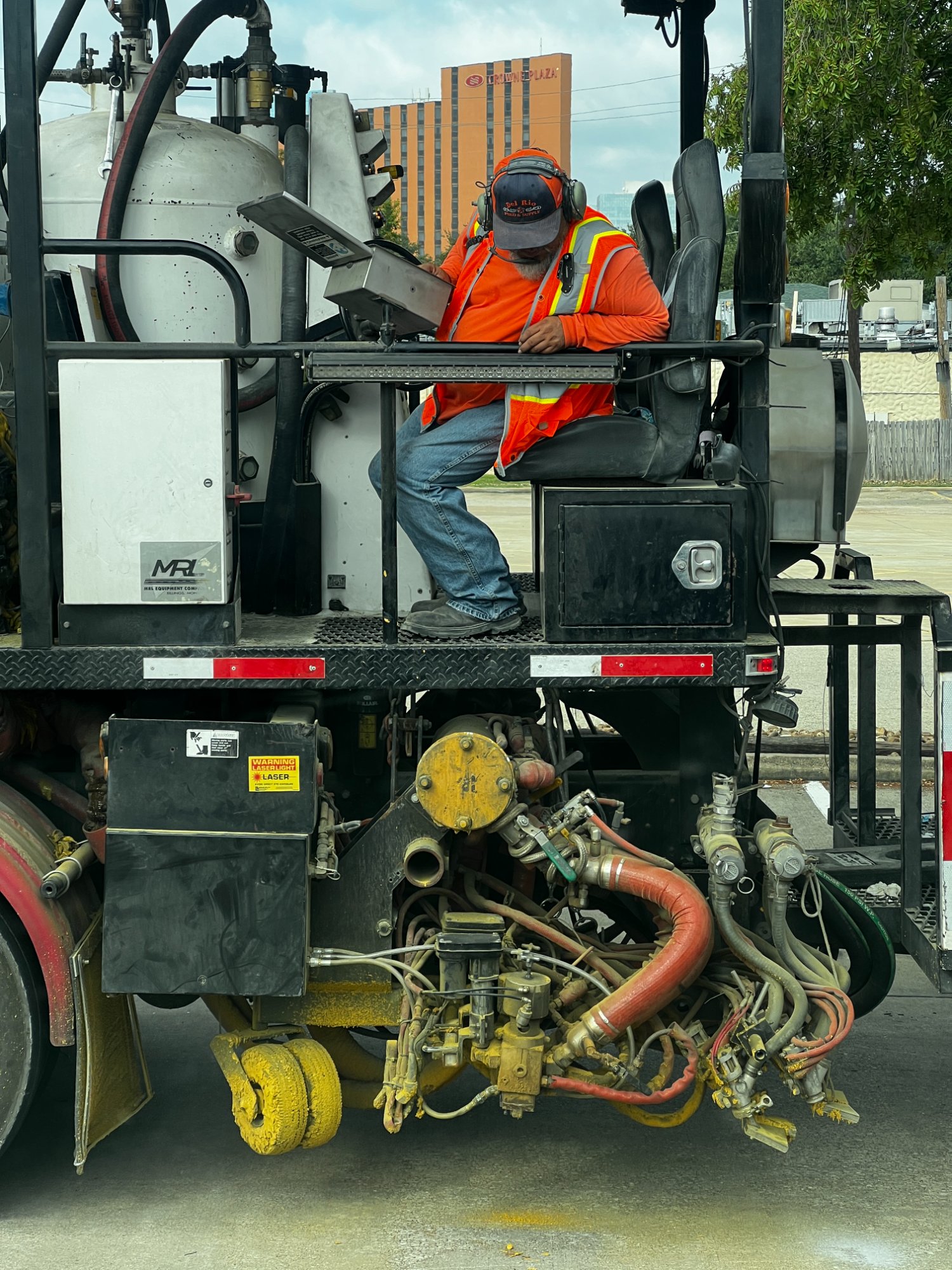 Republic Traffic Safety thermoplastic striping machine operator Houston