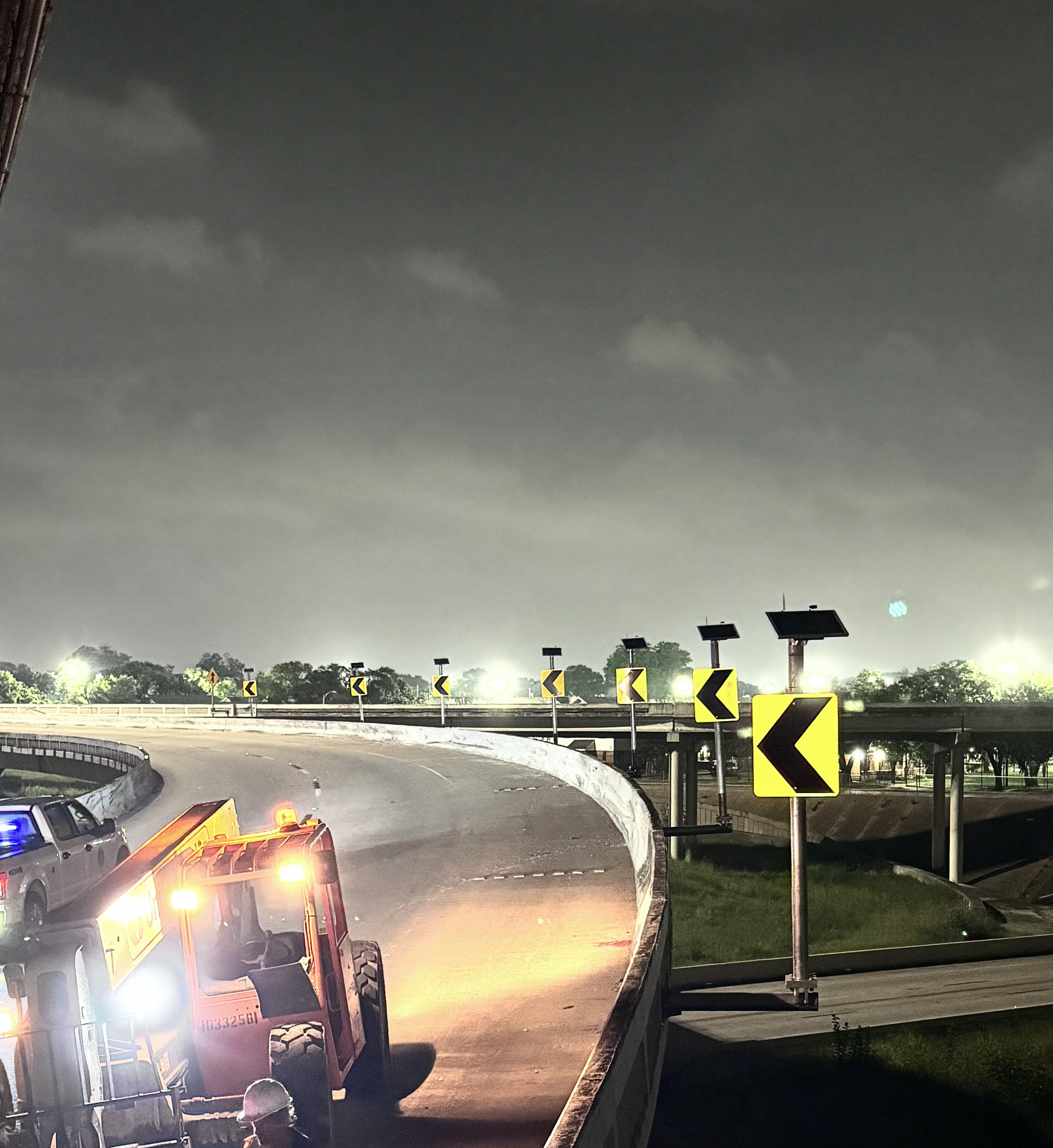 Republic Traffic Safety night operations highway sign installation Houston